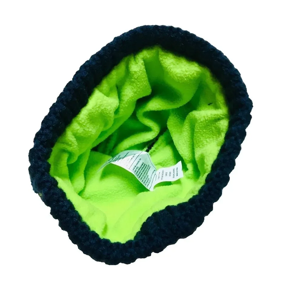 Snozu Toddler Navy and Green Winter Hat Size 4T